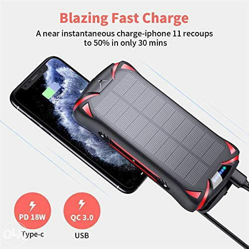 Aikove Wireless Powerbank 10W 30000mAh PD 18W Solar Power Bank OLX.ba