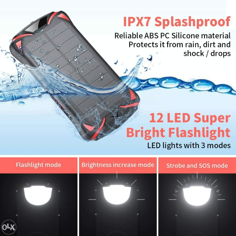 Aikove Wireless Powerbank 10W 30000mAh PD 18W Solar Power Bank OLX.ba