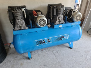 Kompresor ABAC 500L 7.5+7.5KW