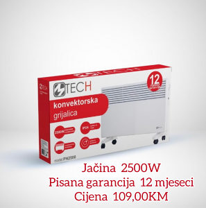 KONVEKTORSKA GRIJALICA 2500W MTECH KONVEKTOR