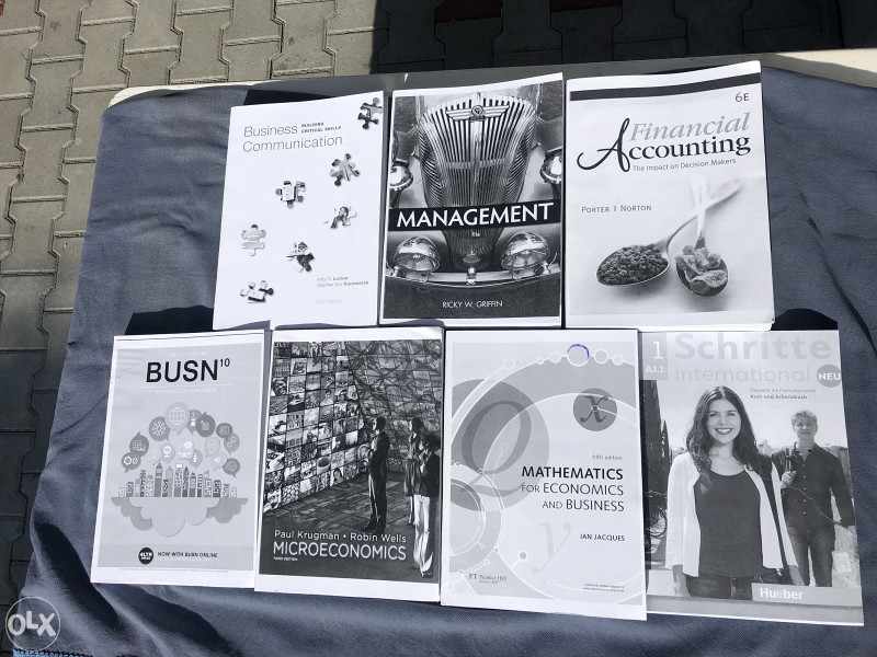 Knjige za prvi semestar ekonomije(menadžmenta) na Burchu