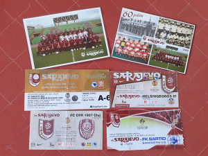 FK Sarajevo - 4 Ulaznice i 2 Razglednice