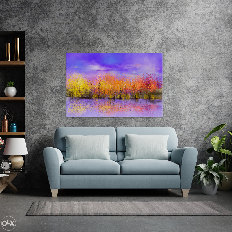 Canvas slika - Ulje, Šarena pozadina, Jesen, Krajolik