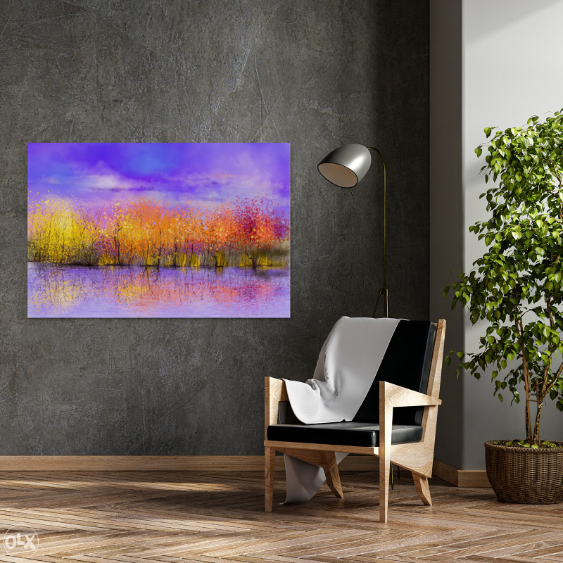 Canvas slika - Ulje, Šarena pozadina, Jesen, Krajolik
