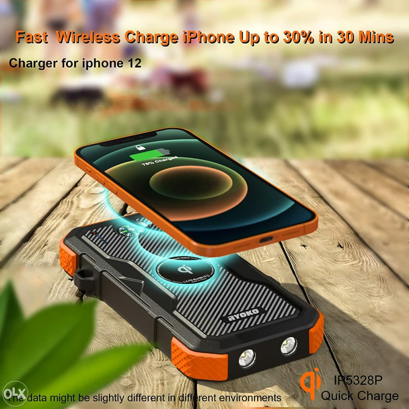RYOKO 30000mAh Qi Wireless Solar Powerbank Power Bank OLX.ba