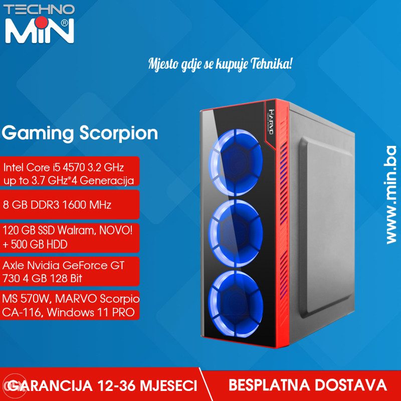 Gaming Scorpion, i5 4570 3.2/8/120SSD500/GT7304GB