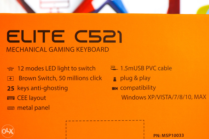 Gaming tipkovnica MS Elite C521 mehanička LED RGB