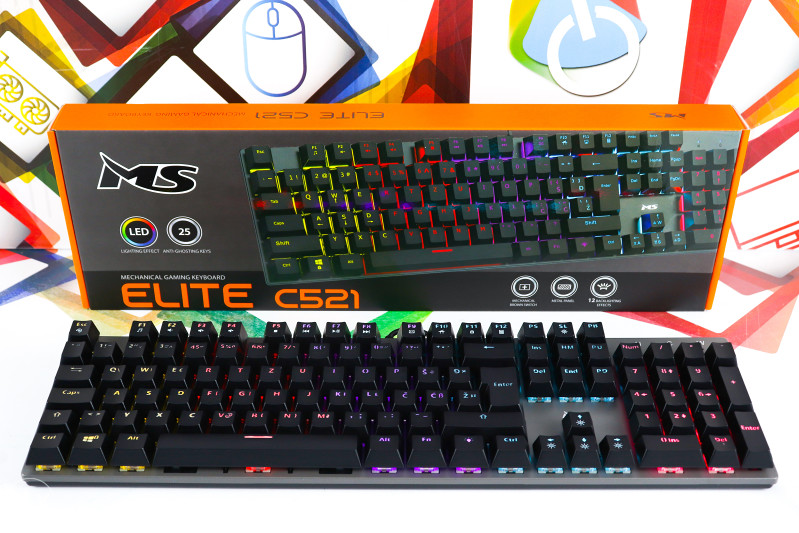 Gaming tipkovnica MS Elite C521 mehanička LED RGB