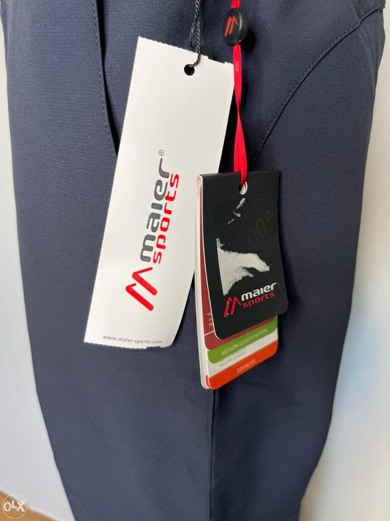 Maier Sports Raindrop M - Pantaloni Da Pioggia Uomo Impermeabili E Traspiranti, MTEX 10.000, Regular Fit Nero 52