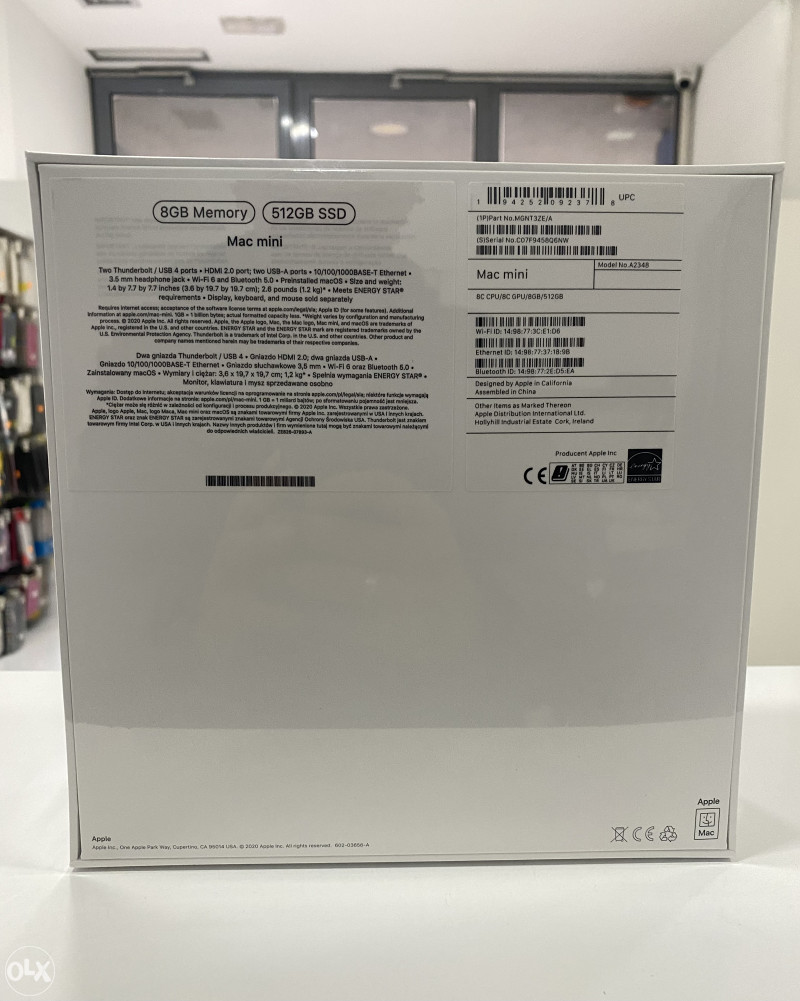 Apple Mac MINI M1 512GB SSD 8GB RAM MGNT3ZE/A