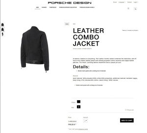 Porsche Design Leather Combo Jacket kožna jakna