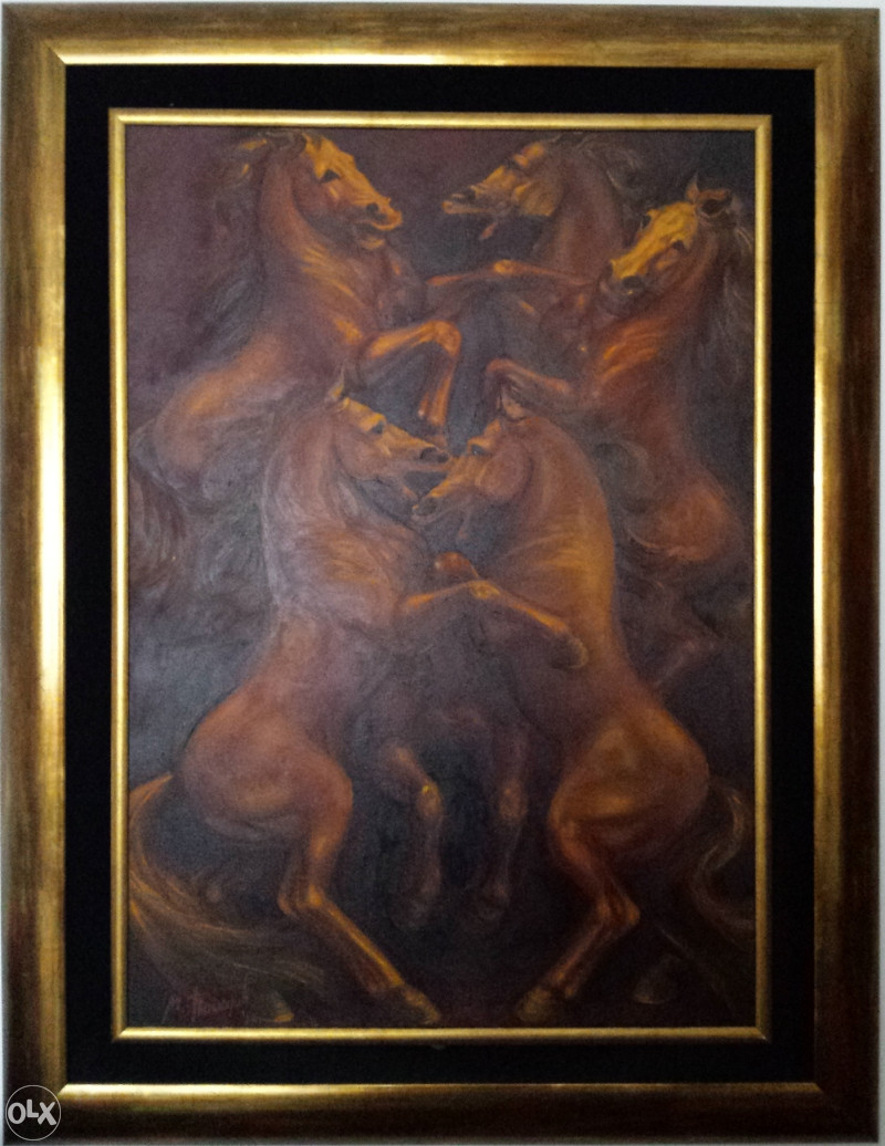 Umjetnicka slika " Igre konja" - Umjetničke slike - OLX.ba