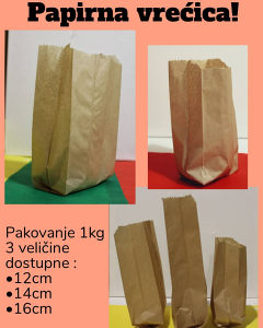 PAPIRNE VREĆICE. 3 VELICINE 12cm 14cm 16cm