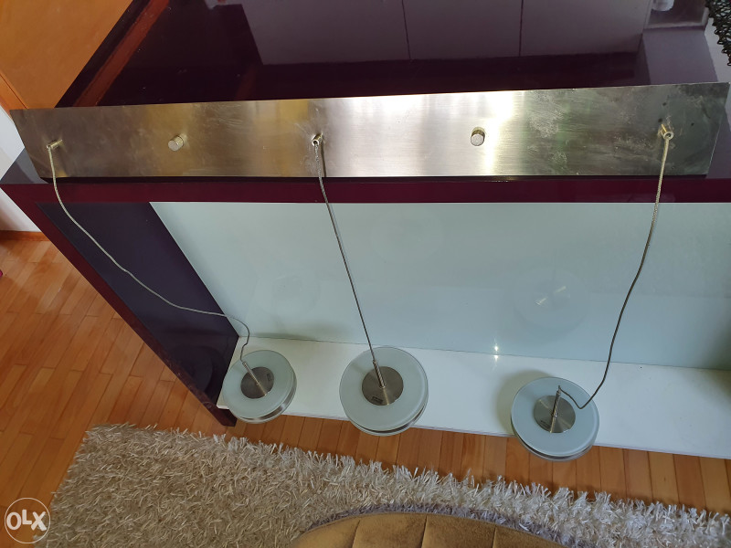Luster viseci inox/staklo