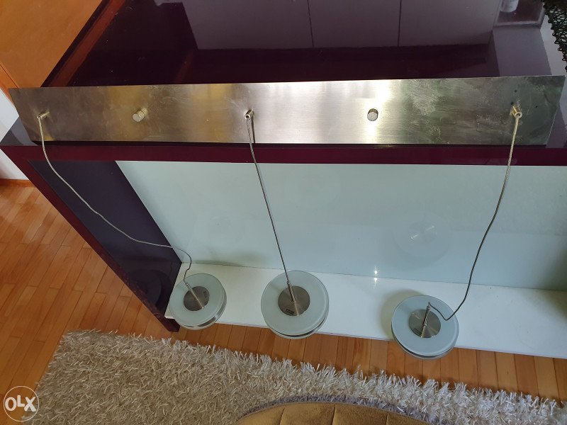 Luster viseci inox/staklo
