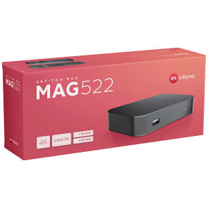 MAG 522 box IPTV resiver, LAN, WiFi