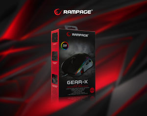 Gaming mis Rampage SMX-R115 GEAR-X RGB/6400 DPI
