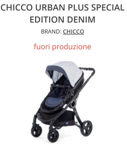 Presvlaka za kolica Chicco Urban DENIM Limited edition