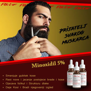 Aktif Minoxidil 5% | Rast kose i brade | kirkland