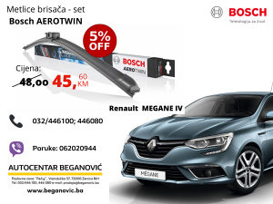 Metlice brisača BOSCH AEROTWIN RENAULT MEGANE IV