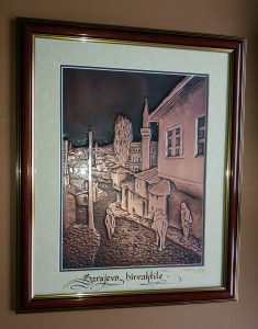 Slika bakrorez Staro Sarajevo