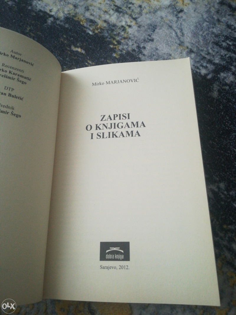 Zapisi o knjigama i slikama - Mirko Marjanovic - Ostalo 