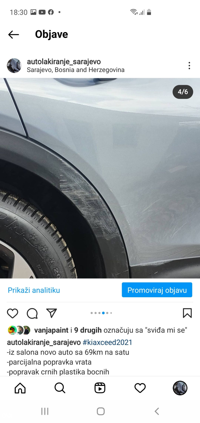 Lakiranje farbanje auta Sarajevo