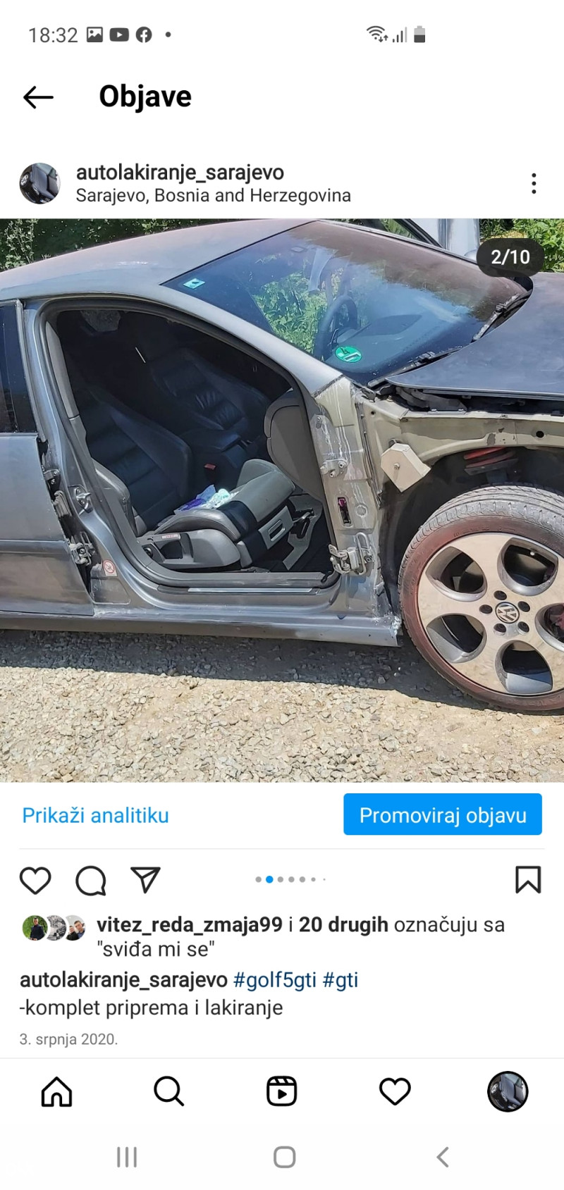 Lakiranje farbanje auta Sarajevo