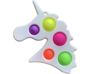 Dječija igračka pop fidget jednorog plastični bijeli