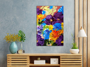 Canvas slika - Apstrakcija, Ulje, Šareno cvijeće