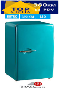 AKCIJA-Mini bar-mini rashl. vitrina-RETRO - tirkizna