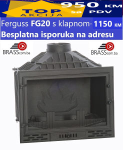 AKCIJA-Ugradbeni kamin na drva gusani Ferguss FG20