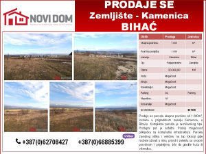 PRODAJE SE - Zemljište - Kamenica - BIHAĆ