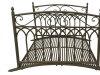 Vrtni most/metalna čuprija Yasur sa ogradom