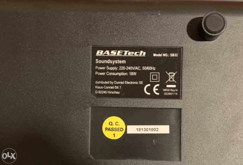 Zvučnici sistem 2.1 30W Basetech SB32