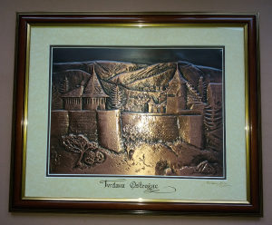 Slika bakrorez zidna Cazin Tvrđava Ostrožac