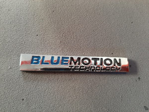 Znak Bluemotion metalni, zadnji Golf 6,7, Passat