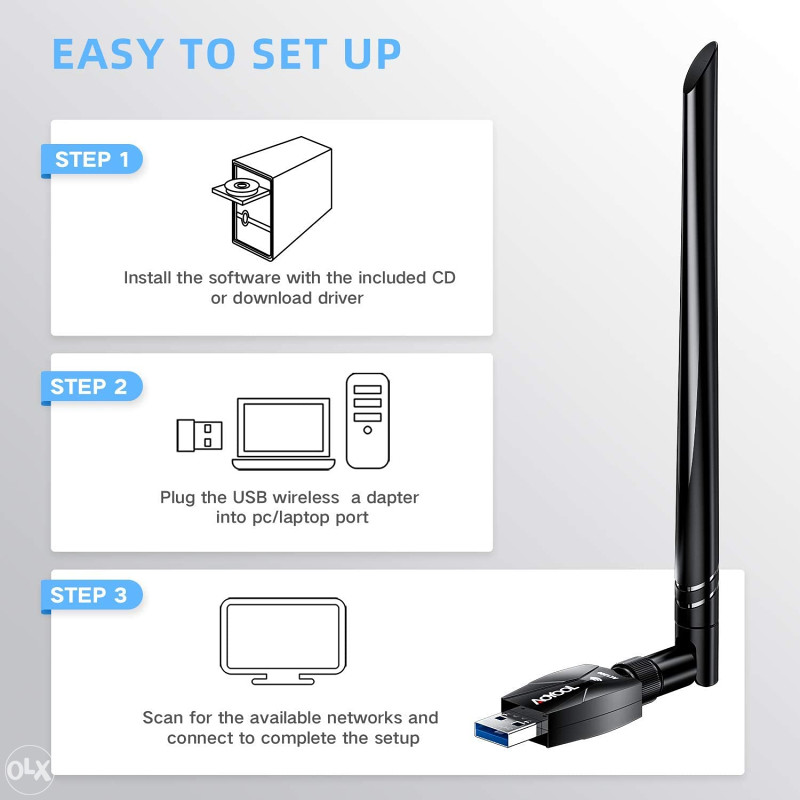 Aoyool AC1300 WLAN USB 3.0 adapter/antena