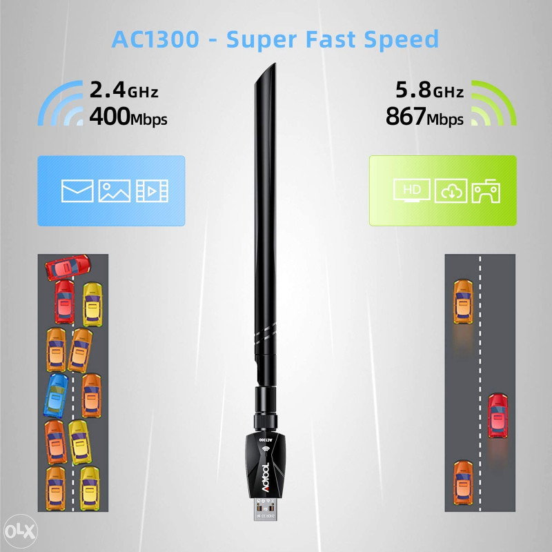 Aoyool AC1300 WLAN USB 3.0 adapter/antena