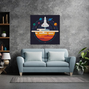 Canvas slika - NASA, Svemirski brod, Astronom, Planete
