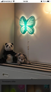 Ikea djecja lampa leptir
