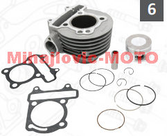 Cilindar za skuter 4t 125cc gy6 52.4x15 TMMP
