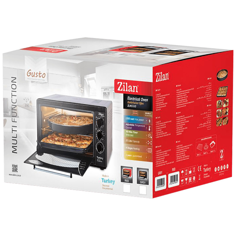Mini pećnica Zilan ZLN5320/RD 32 l 1300 W crvena