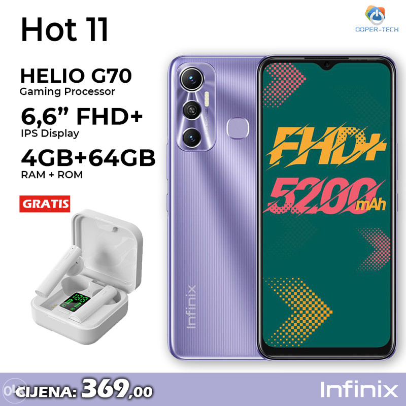 Smartphone Infinix Hot 11s 4GB / 64GB 50MP 5000mAh