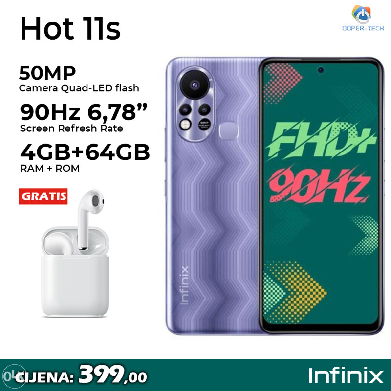 Smartphone Infinix Hot 11s 4GB / 64GB 50MP 5000mAh