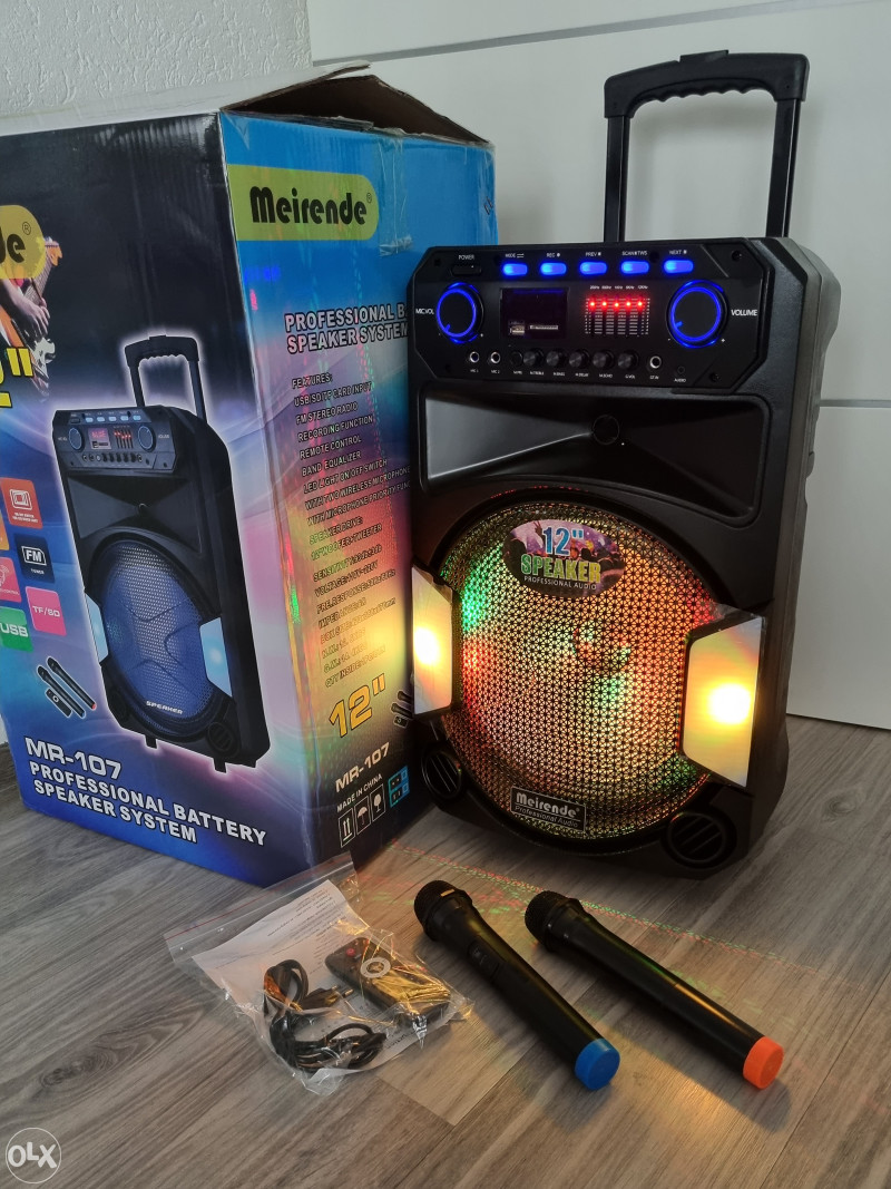 Karaoke zvucnik Meirende MR 106 107 sa 2 mikrofona - Bluetooth zvučnici ...