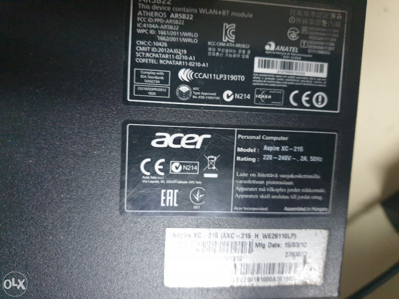 Acer XC-215 pc u dijelove , 500 gb hdd