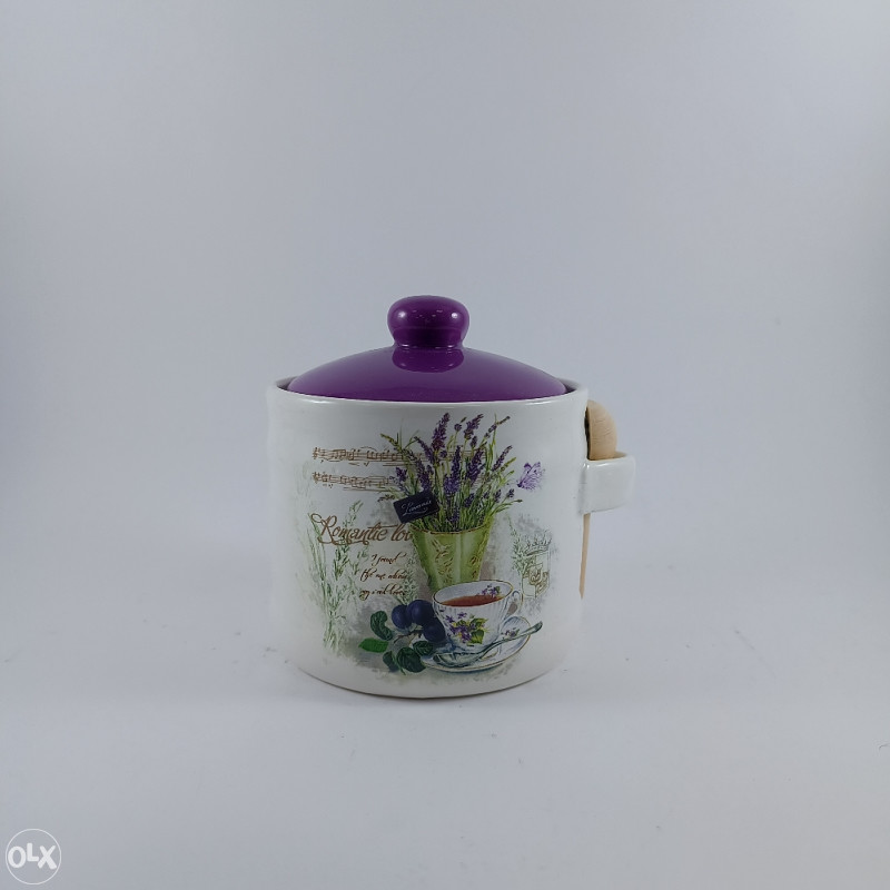 Posuda za zacin sa kasikicom 10 cm Lavanda