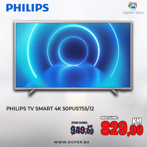 TV PHILIPS SMART 4K LED 50" 50PUS7555/12