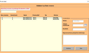 Program evidencija skladišta alata